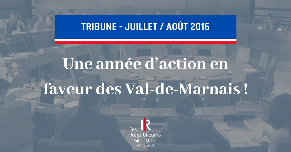 Une année d’action en faveur des Val-de-Marnais !