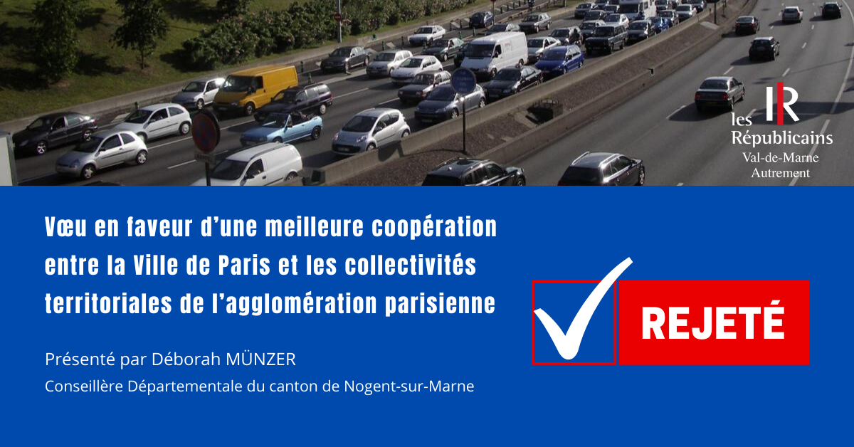 Vœu en faveur d’une meilleure coopération entre la Ville de Paris et les collectivités territoriales de l’agglomération parisienne