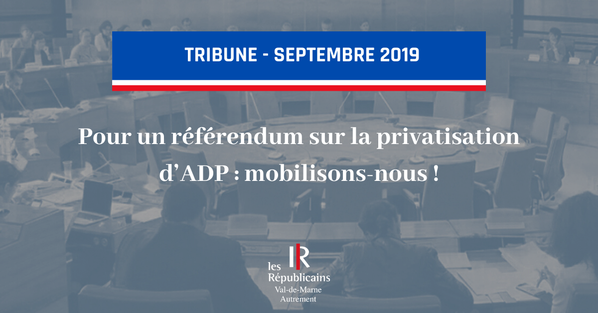 Pour un référendum sur la privatisation d’ADP : mobilisons-nous !