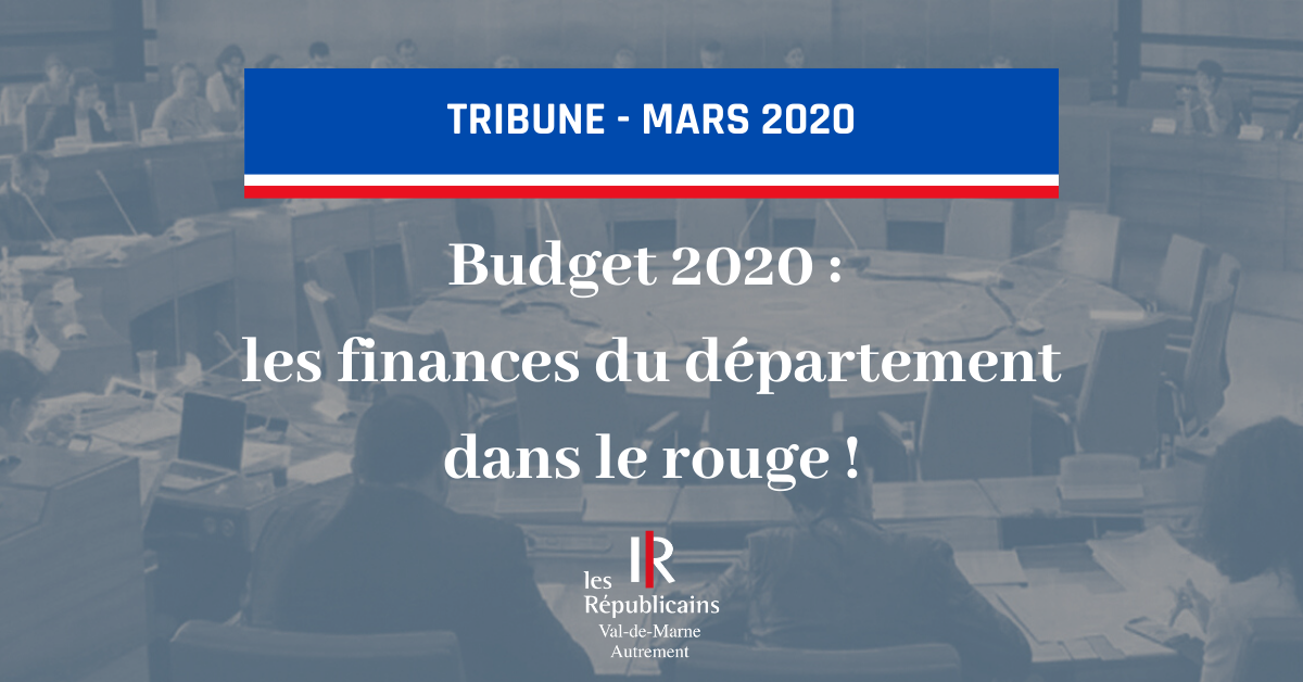 Budget 2020 : les finances du département dans le rouge !
